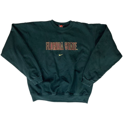Vintage 90s 00s Black Nike Team Florida State Varsity Sweatshirt Jumper L