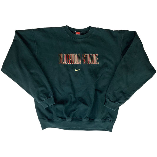Vintage 90s 00s Black Nike Team Florida State Varsity Sweatshirt Jumper L