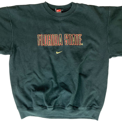 Vintage 90s 00s Black Nike Team Florida State Varsity Sweatshirt Jumper L