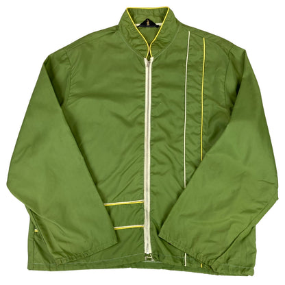 VTG 60s USA NYLON SEARS ROEBUCK OAKBROOK SURFER JACKET HOT ROD WINDBREAKER 42” L