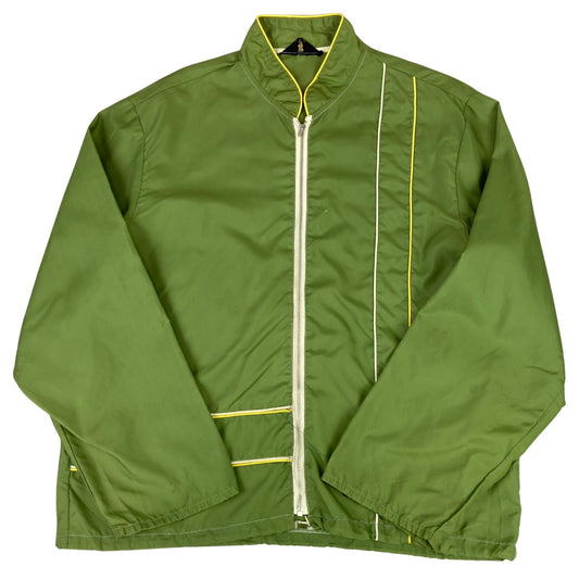 VTG 60s USA NYLON SEARS ROEBUCK OAKBROOK SURFER JACKET HOT ROD WINDBREAKER 42” L