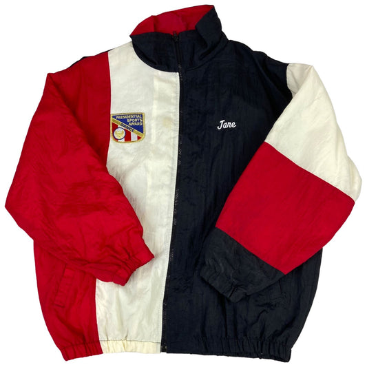 VTG 80s USA LADIES CARO-LINER LINE DANCERS SHELL JACKET WINDBREAKER XL 46”