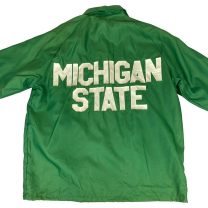 VTG USA JACKSON MICHIGAN STATE SPORT LINED NYLON WINDBREAKER SURFER JACKET 44” L