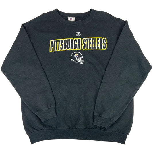 Vintage 90's Black Pittsburgh Steelers NFL Crewneck Sweater Large