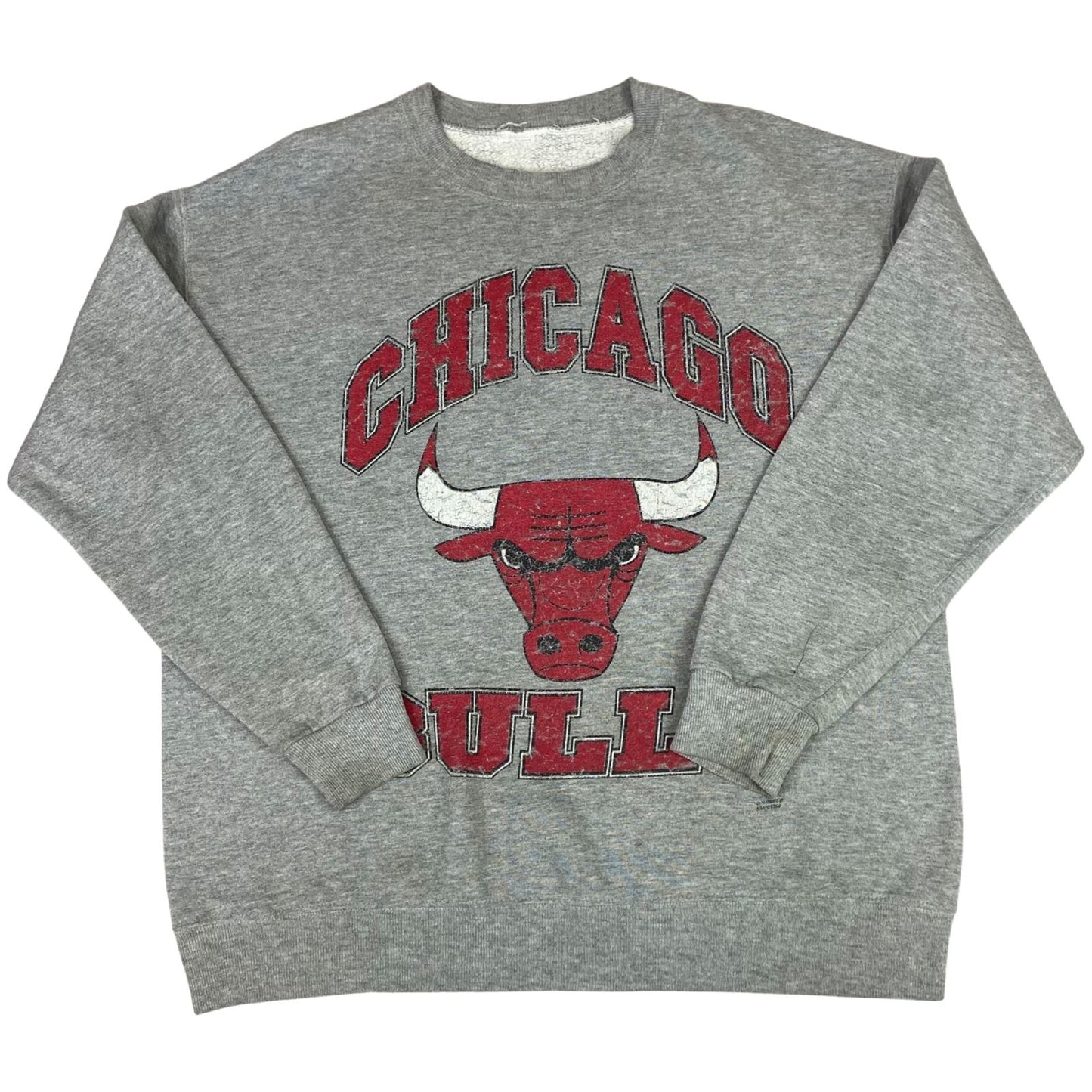 Vintage 90s Grey Chicago Bulls NBA Nutmeg Crewneck Sweater XL