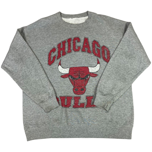 Vintage 90s Grey Chicago Bulls NBA Nutmeg Crewneck Sweater XL