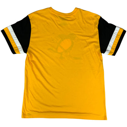 Y2K Yellow & Black Pittsburgh Penguins NHL Ice Hockey Graphic Printed T-Shirt XL