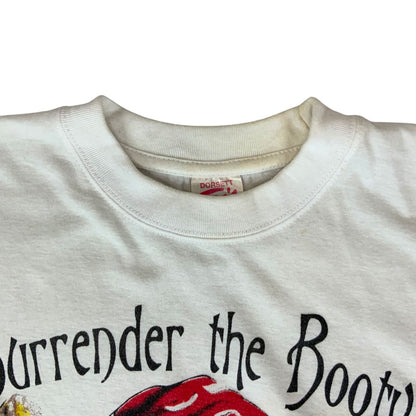 Vintage 90s White Bahamas 'Surrender The Booty' Comedy Innuendo Graphic Tee M