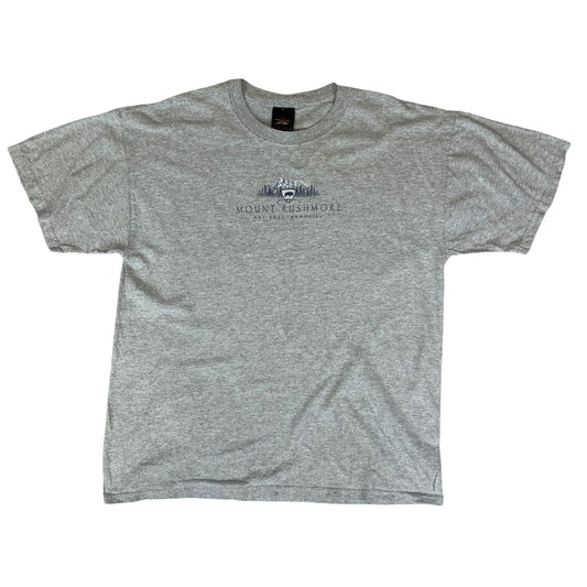Vintage 90s Grey Mount Rushmore National Memorial Destination Tourist Tee L
