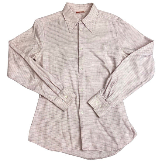Vintage 90s 00s Pink White Prada Red Label Button Down Shirt S