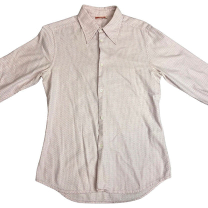Vintage 90s 00s Pink White Prada Red Label Button Down Shirt S