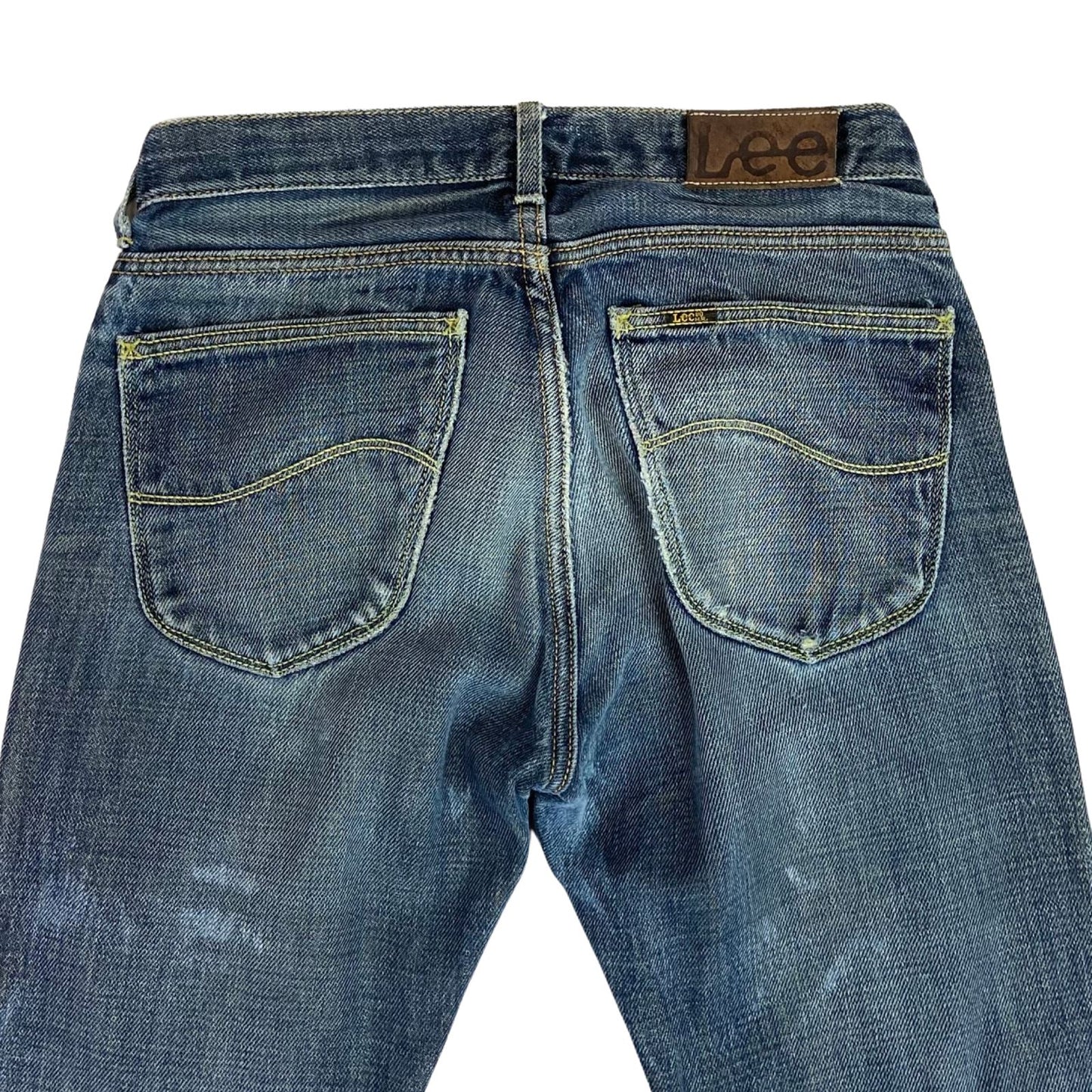 Vintage 90s 00s Faded Dark Wash Denim Lee 101B Straight Leg MidRise Jeans W32L31