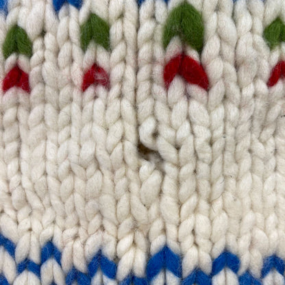 VTG KIDS CHILD NATIVE CANADIAN COWICHAN INDIAN HAND KNIT CARDIGAN ROCKABILLY 28”