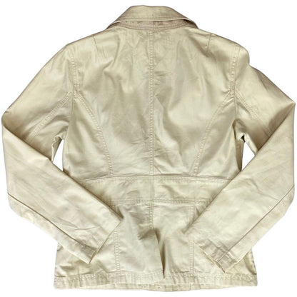 Vintage 90s 00s Cream Tommy Hilfiger Button Up Blazer Suit Safari Jacket M 12 14