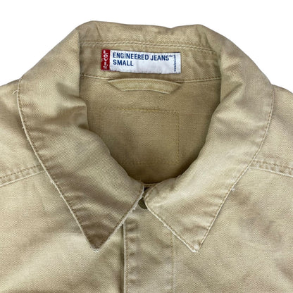 VTG LEVIS ENGINEERED BEIGE DUCK CANVAS CHORE JACKET SMALL 36” SMALL