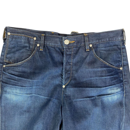 VTG 90S LEVIS ENGINEERED CINCH BACK TWISTED SEAM INDIGO RED TAB SKATER 38W 34L
