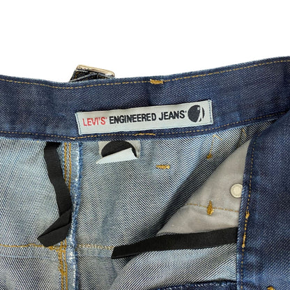 VTG 90S LEVIS ENGINEERED CINCH BACK TWISTED SEAM INDIGO RED TAB SKATER 38W 34L