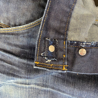 VTG 90S LEVIS ENGINEERED CINCH BACK TWISTED SEAM INDIGO RED TAB SKATER 38W 34L
