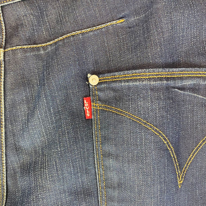 VTG 90S LEVIS ENGINEERED CINCH BACK TWISTED SEAM INDIGO RED TAB SKATER 38W 34L