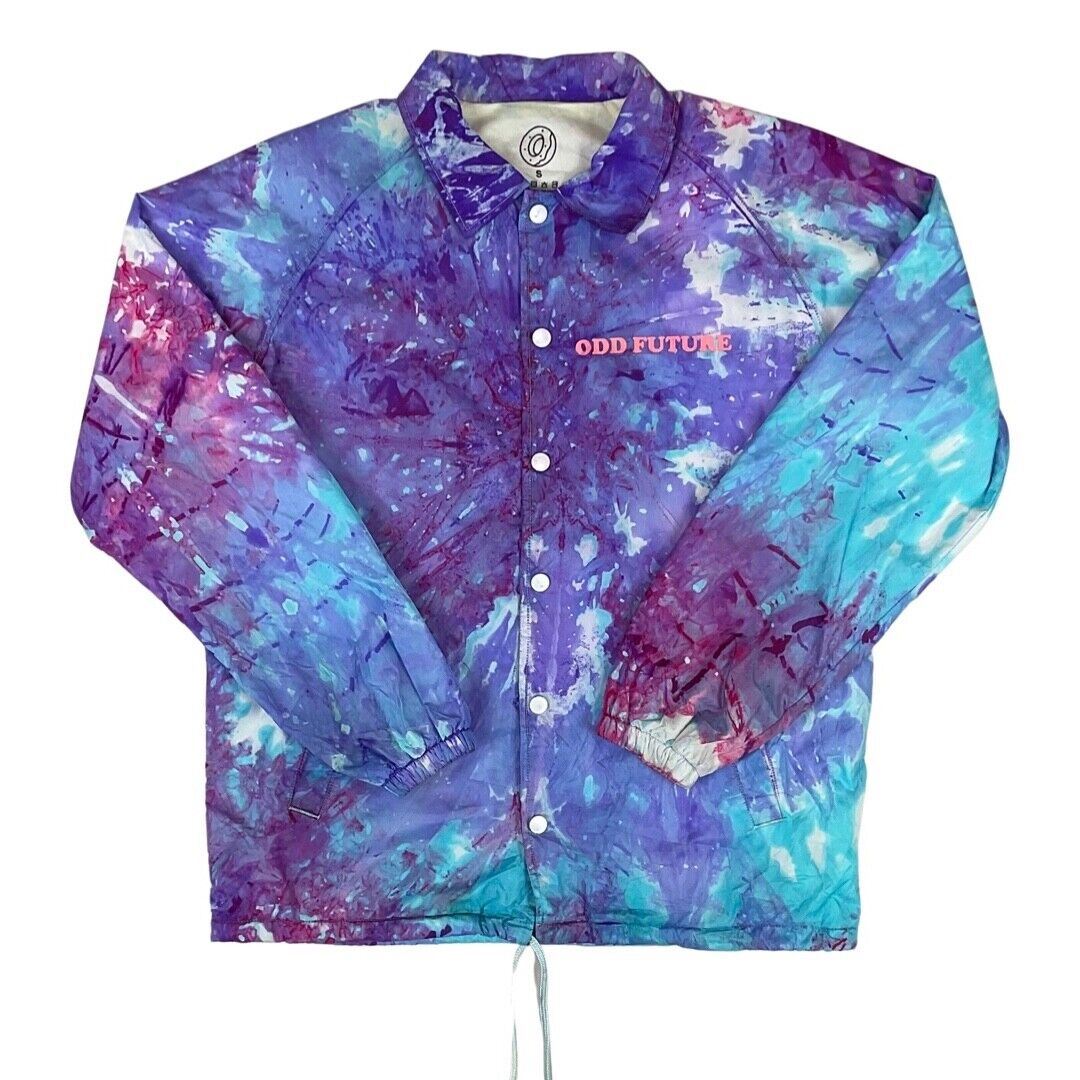 Tie-Dye Effect Odd Future OFWGKTA Tyler The Creator Button-Up Windbreaker Medium