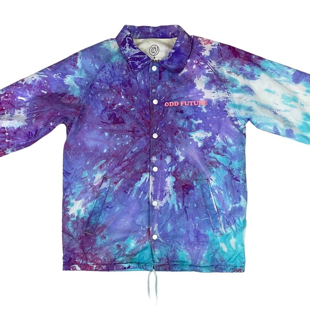 Tie-Dye Effect Odd Future OFWGKTA Tyler The Creator Button-Up Windbreaker Medium