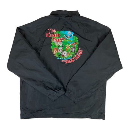 Vintage 90s Miami Dolphins The Oasis Pub Rainforest Embroidered Windbreaker XL