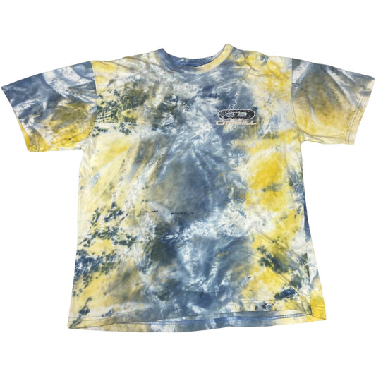 Y2k Multi-Coloured Yellow & Blue O'Neill Surf Wear Graphic T-Shirt XXL