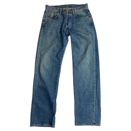 EDWIN 505X JAPANESE RED SELVEDGE RAW DENIM JEANS STRAIGHT ROCKABILLY 33W 34L