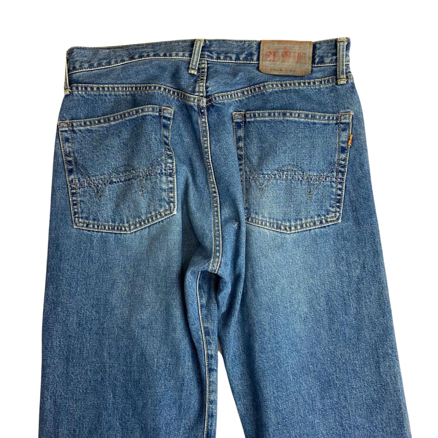 EDWIN 505X JAPANESE RED SELVEDGE RAW DENIM JEANS STRAIGHT ROCKABILLY 33W 34L