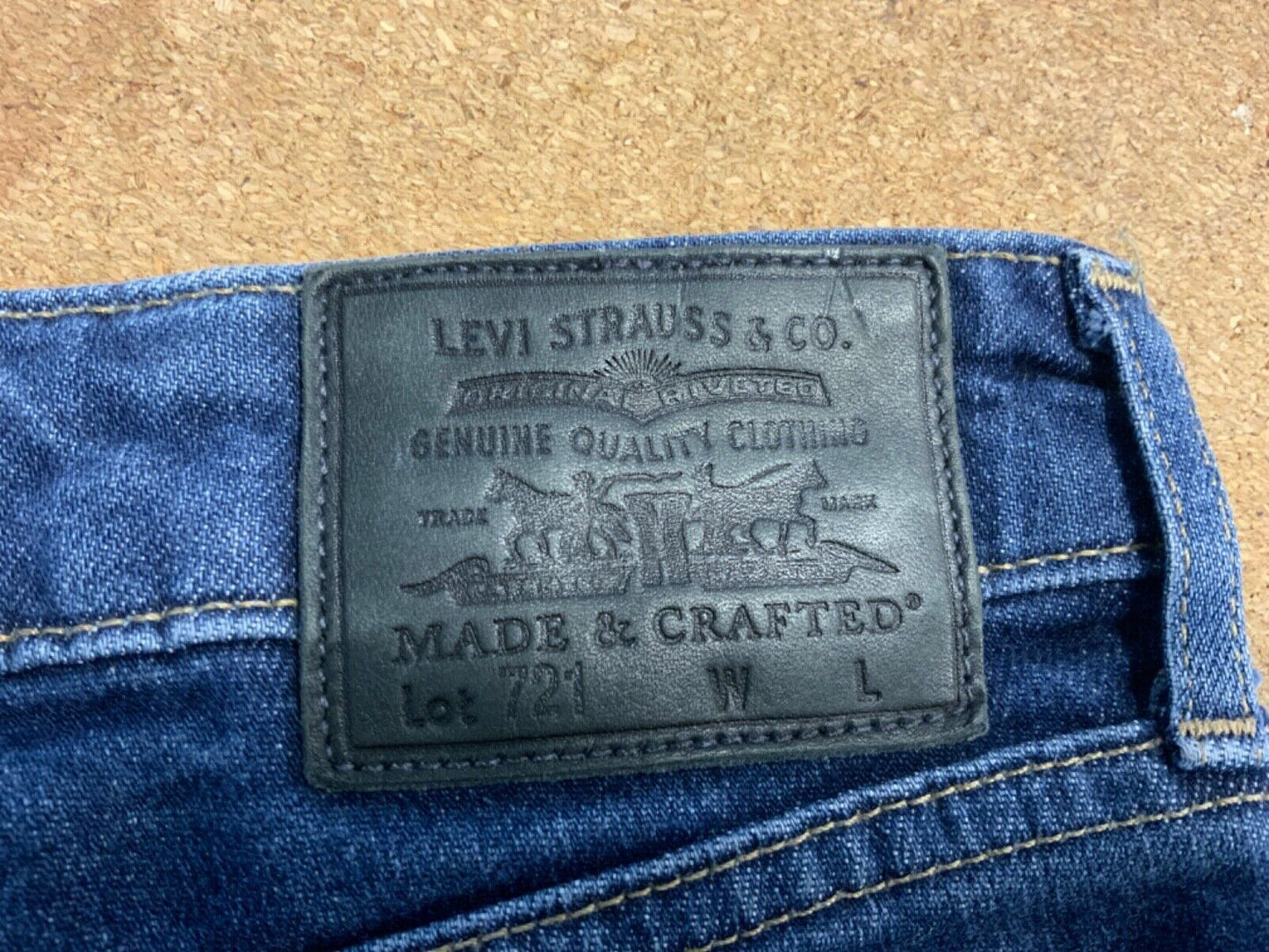 LEVIS BIG E SELVEDGE MADE & CRAFTED 721 HIGH RISE SKINNY STRETCH JEANS 30W 30L