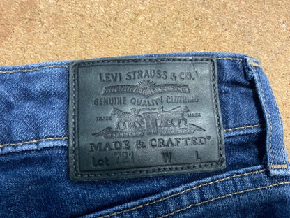 LEVIS BIG E SELVEDGE MADE & CRAFTED 721 HIGH RISE SKINNY STRETCH JEANS 30W 30L
