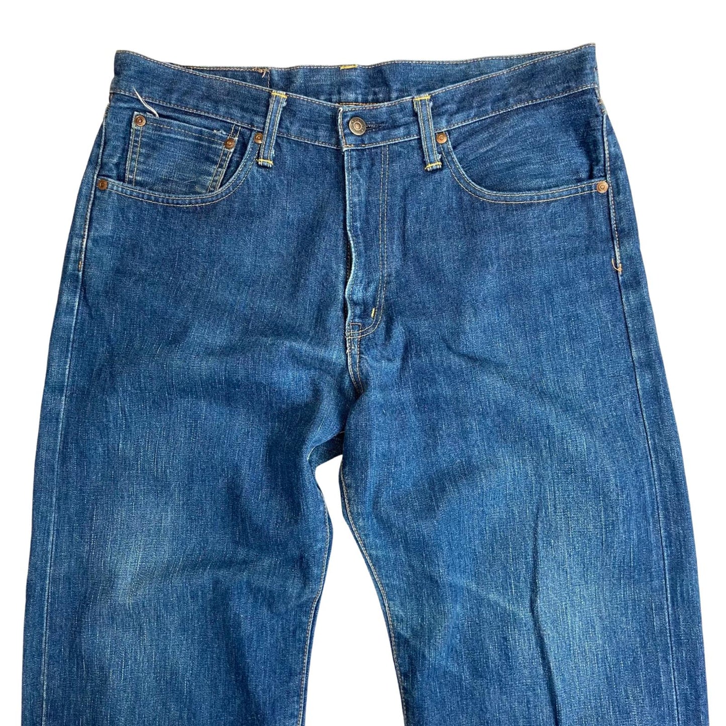EDWIN JAPANESE ORANGE SELVEDGE RAW DENIM JEANS STRAIGHT LOOSE ROCKABILLY 33W 31L