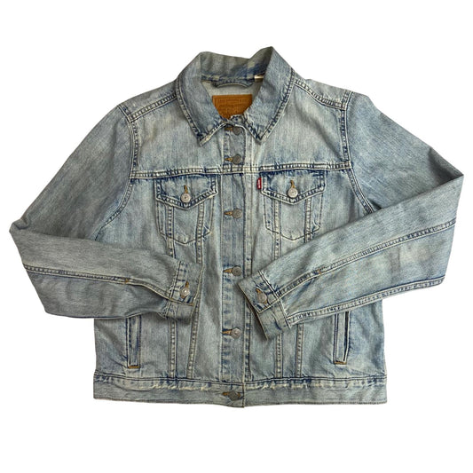 LEVIS PREMIUM BIG E RED TAG INDIGO TYPE 3 TRUCKER DENIM JACKET MOD 38” M