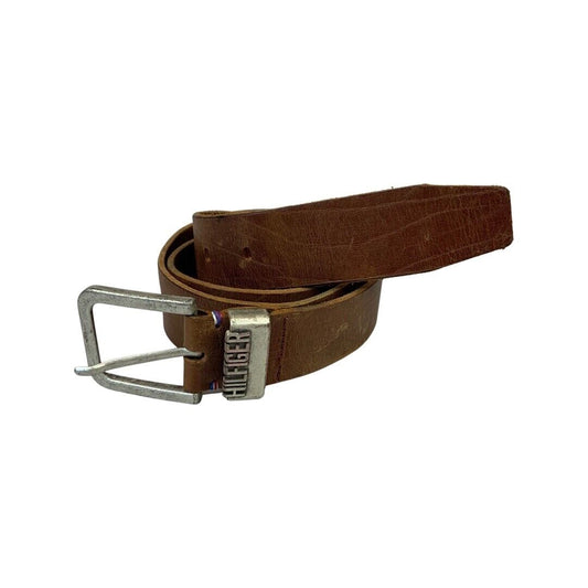 VINTAGE 90S 00S BROWN TOMMY HILFIGER LEATHER BELT M/L