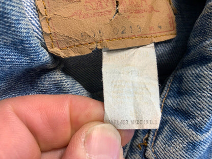 VTG 80s USA MADE LEVIS 70505 0213 TYPE 3 TRUCKER DENIM JACKET MOD SKINS 36” S