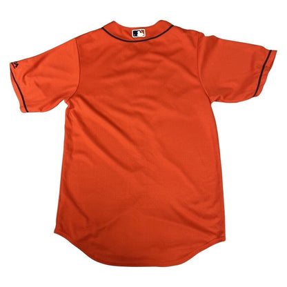 Majestic Orange Houston Astros MLB Button-Up Jersey Medium