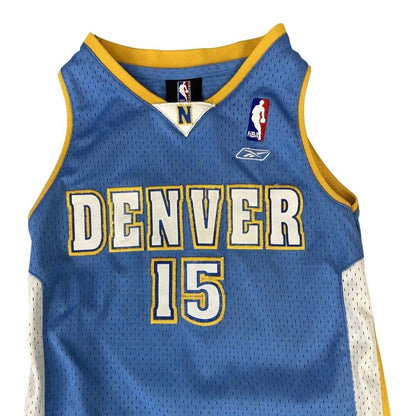 Reebok Baby Blue, Yellow & White Denver Nuggets Jersey NBA ANTHONY #15 X-Small
