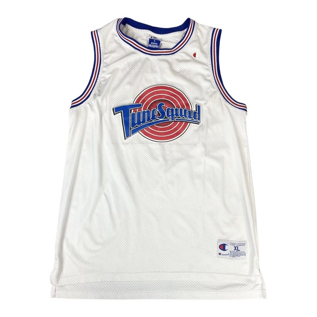White Champion Tune Squad Space Jam Bill Murray #22 Mesh Basketball Jersey XL