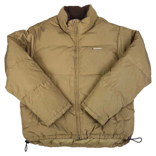 Vintage 90s Brown Tommy Hilfiger Puffa Coat XXL