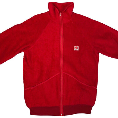 Vintage Rare 80s 70s Red Helly Hansen Zip Down Fleece M