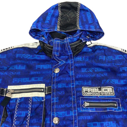 Vintage 90s Blue Fablice Hooded Ski Jacket Coat XL