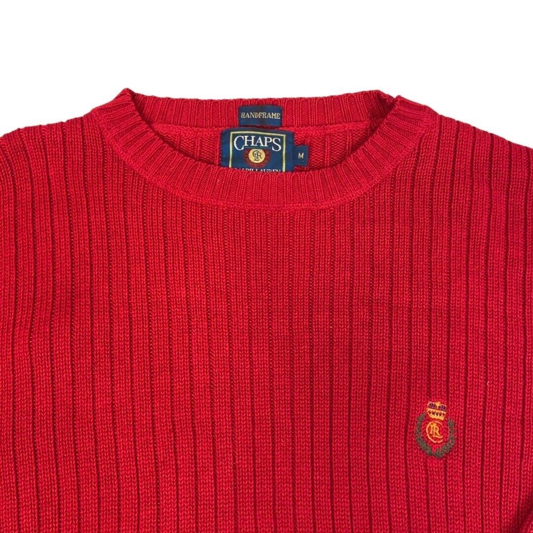 Vintage 90s Red Chaps Ralph Lauren Long Sleeve Knit Sweater Jumper XXL