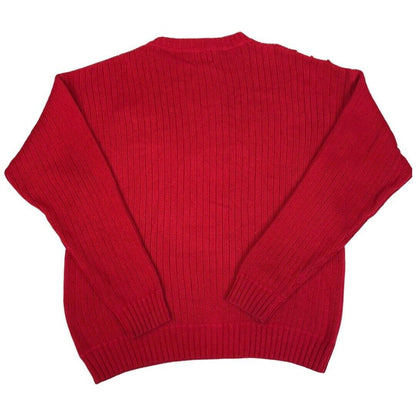 Vintage 90s Red Chaps Ralph Lauren Long Sleeve Knit Sweater Jumper XXL