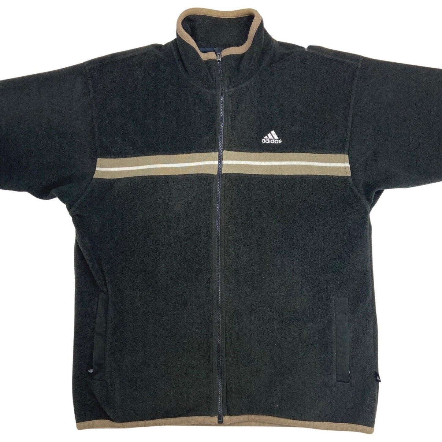Vintage 90s Black Adidas Zip Down Fleece XL