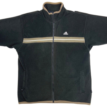 Vintage 90s Black Adidas Zip Down Fleece XL