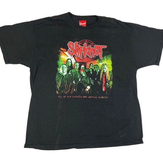 Vintage 90s 00s Black Slipknot Graphic T-shirt XL