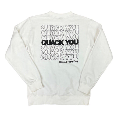 Vintage 00s White B One Soul Duck Dude Quack You Streetwear Jumper S M