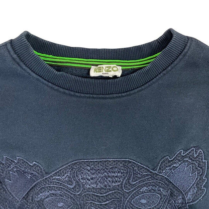 Vintage 90s 00s Navy Embroidered Kenzo Tiger Crew Neck Jumper S