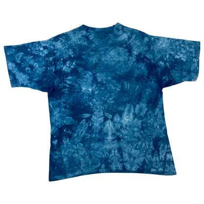 Vintage 90s Blue Tie Dye Liquid Blue Darth Maul Glow In The Dark T-shirt L