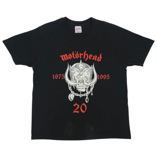 Vintage 1995 Black Single Stitch Double Graphic Motörhead T-shirt L